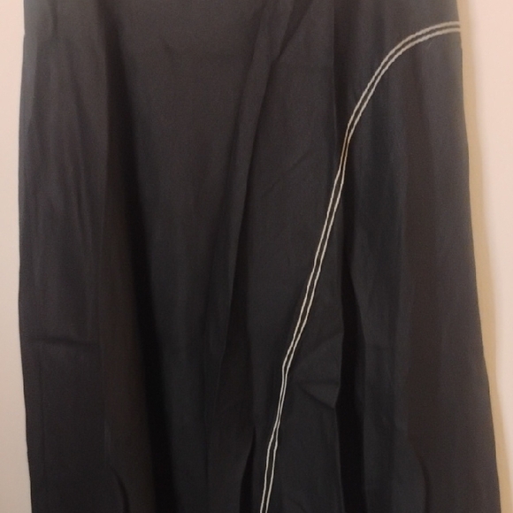 Jigsaw Asymmetrical Black Skirt with Subtle White Detail - Picture 5 of 5